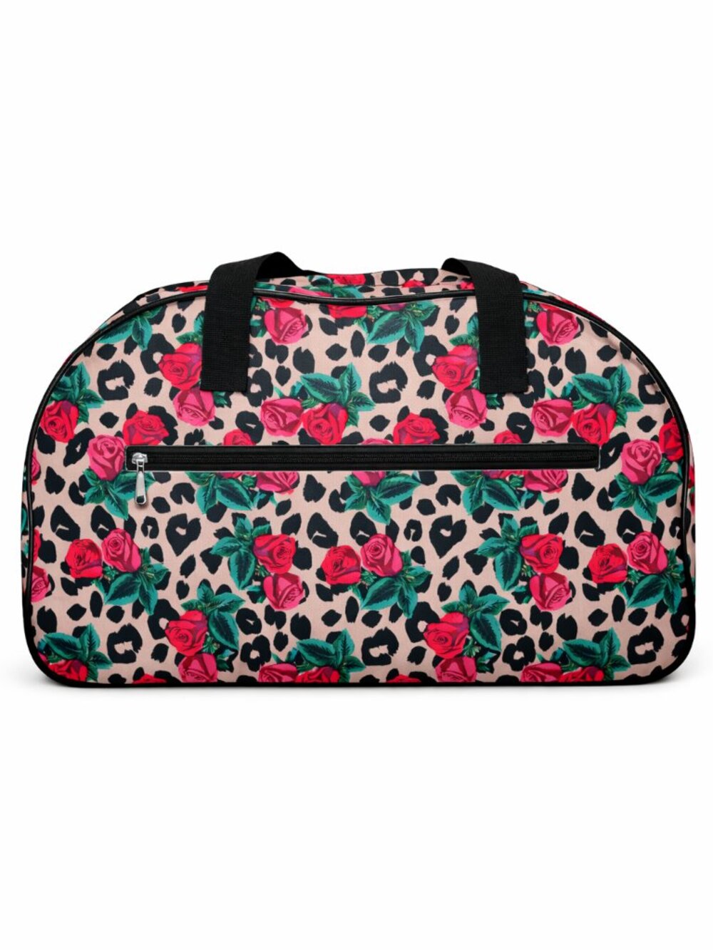 Betsey Johnson Travel Bag • Weekender Duffel • Leopard Rose Print • Rare - Picture 3 of 7